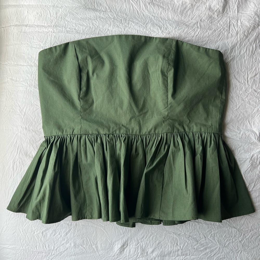 J.Crew Strapless Peplum Top